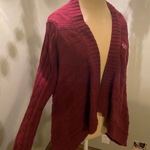 Hollister Red Cardigan Sweater